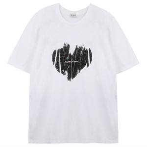 (명품) 생로랑 하트 티셔츠 615522 YBSO2 9
