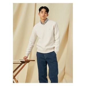 [빈폴멘][신상40%OFF]코튼 베럴비 V넥 니트  아이보리 (BC5151C0
