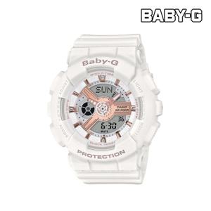 [베이비지]빅페이스 BA-110 시리즈 로즈골드 화이트 BA-110RG-7ADR 지샥 여성시계