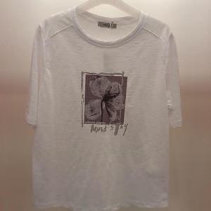 Destijl HC06 국내생산 면100 뚝떨어지는 5부반팔 라운드 꽃프레임 면티 D2523ts39I