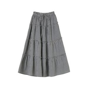 [랩]지지미 체크 캉캉 롱스커트(AR2WS620)