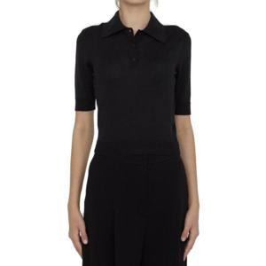 Saint Laurent Cassandre 반팔 폴로 셔츠 801518YAPK2 1000 TP936034735