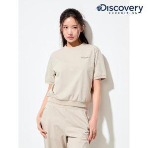 디스커버리 (DWTR94053_NBD) 프레시벤트 워시드 여성 경량 반팔 맨투맨 DXNW