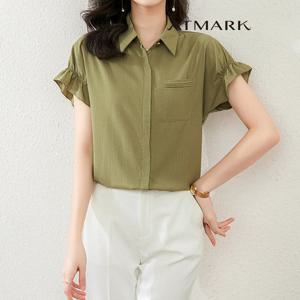 ATMARK 볼륨프릴소매레귤러셔츠_AA53SH032G
