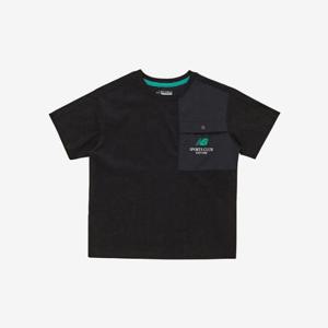 뉴발란스키즈반팔티 PQC NK9EF2605U-19 KIDS RIDER 우븐배색 포인트 반팔티