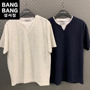 뱅뱅성서 HC04 남성 V넥여름 와플 반팔 티셔츠 CTL318
