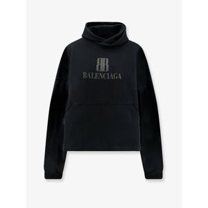 [BALENCIAGA] 라프리마 여성 스웨트셔츠 크롭 코튼 스웻셔츠 818433 TSVO31083 페이드 블랙 /12