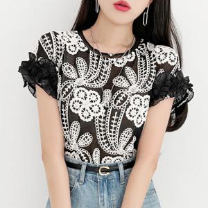 [금찌] 유스카 자수 블라우스 ST7654B