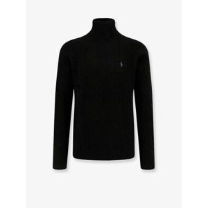 [POLO RALPH LAUREN] 라프리마 남성 니트웨어 울 앤 캐시미어 스웨터 위드 frontal 로고 710876836 002 폴로 블랙 /12