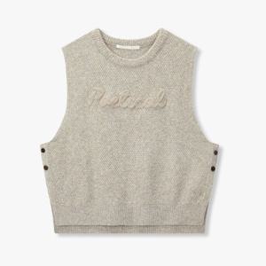 [지컷]부클 레터링 니트 베스트 (7255350103)