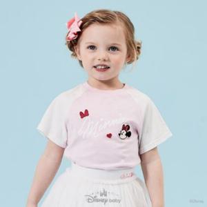[디즈니베이비]미니배색반팔티(PINK)_79S321055