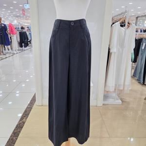 [샤틴]옆주름 배색 와이드 팬츠 S252B493_YS