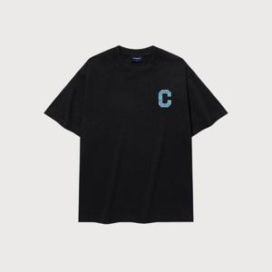 M 커버낫반팔티 CQK CO2502ST53-BK 크리즈 이펙트 티셔츠 Black