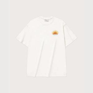 M 커버낫반팔티 CQK CO2502ST44-WH 선셋 그래픽 티셔츠 White