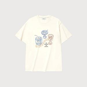 M 커버낫반팔티 CQK CO2502ST20-IV 쿨 코튼 키치 칵테일 그래픽 티셔츠 Ivory