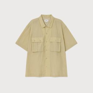 M 커버낫반팔티 CQK CO2502SS04-BE 나일론 퍼티그 하프 셔츠 Beige