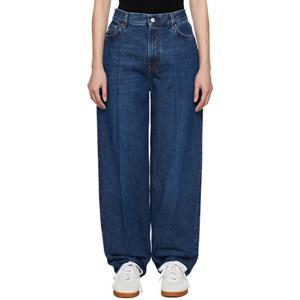 토템 인디고 블루 와이드 핏 데님 진 233-2037-741 34 232771F069013