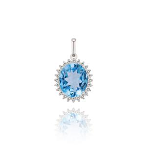 미니골드 14k [천연석-토파즈5.3ct]센드르블루펜던트 PJKM4002L