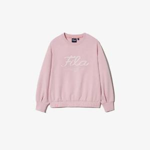휠라키즈긴팔티 TQJ FK2POG3403F-PIK 벨로아 아플리케 맨투맨