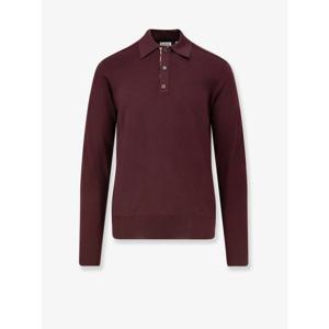 [BURBERRY] 라프리마 남성 니트웨어 Marcus LS CT 울 폴로 셔츠 8113790 C1494 MAHOGANY 레드 /12