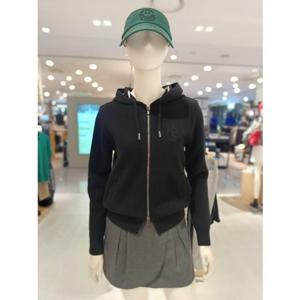 [파리게이츠] 25FW가을 여성 이중직 후드 집업 가디건 (521E3SD207BK)