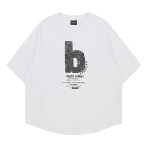 [블루테일]오버 화이트 반팔티셔츠AZA3TS05WT