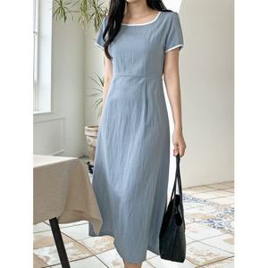 [카라]KARRA 배색스퀘어원피스_A5M1302