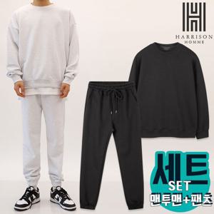 [해리슨]4컬러 이중지 맨투맨 + 조거 팬츠 JEKC1041
