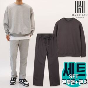 [해리슨]4컬러 이중지 맨투맨 + 테이퍼드 팬츠 JEKC1039