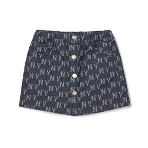 M MLB키즈반바지 NQK 7FSKM0234-50NYS Classic Monogram 데님라이크 자가드 치마바지