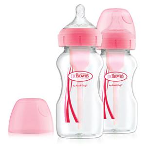 닥터브라운 와이드넥 옵션스 플러스 PP 핑크젖병(270ml_2P)