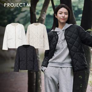 프로젝트엠 25FW 소프트 라운드넥 퀼팅 경량패딩 1종 여성용