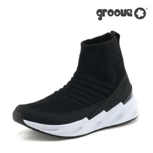 [그루브]REQUIN  여성 삭스 스니커즈 블랙 G0594001MC-W 4CM