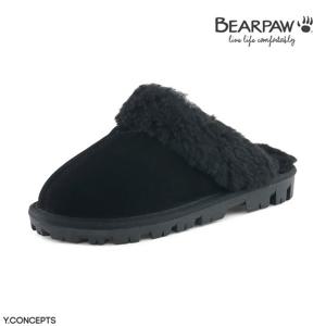 [베어파우(슈즈)]MARY 여성 양털 방한 슬리퍼 블랙 K814001PD-W 2.5CM
