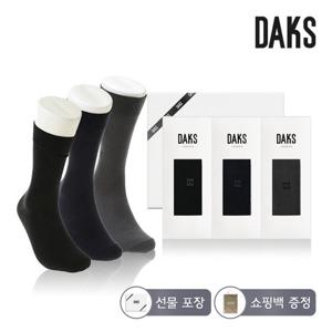 닥스양말 신사 면스판 장목 무지 3족세트 24329