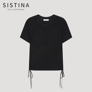 [SISTINA] 인기 사이드 셔링 포인트 니트_ASKPOO21010_BK