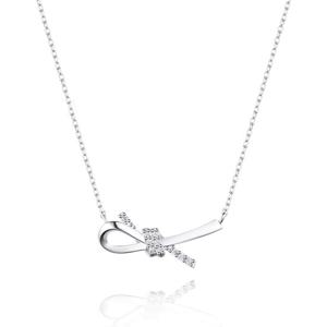 [스톤헨지]Love Knot 실버 큐빅 목걸이 SA24C50T