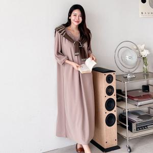 샵앤) 여성 나그랑 8부소매 롱 원피스 ARA-WDR-3853-진베이지