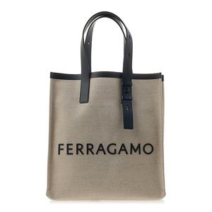 [페라가모] 여성 로고 캔버스 토트백 21 1297 NERO NATU 0764870