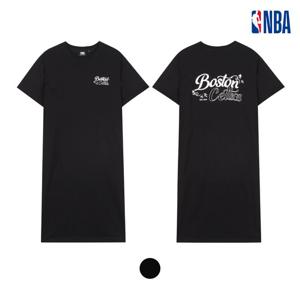 [엔비에이]여성 루즈핏 BOS 여성 레터링 롱 반팔 원피스 N252TO721P