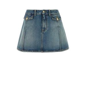 알렉산더맥퀸 여성 블루 미니 데님 스커트 817595QMACV 4315