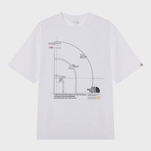 [노스페이스 화이트라벨]돔 로고 반팔 라운드티 NT7UR11K_WHT