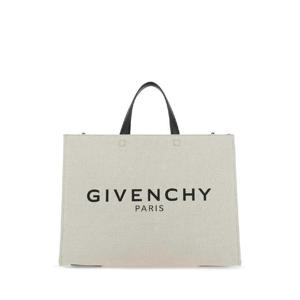 GIVENCHY 아이보리 캔버스 미디엄 G 쇼핑백 BB50N2B1DR 255