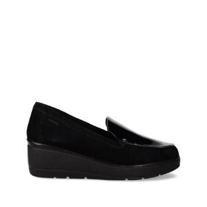 25 FW 제옥스 블랙 페이턴트 웨지 로퍼 D36RAB022HH TP438815045