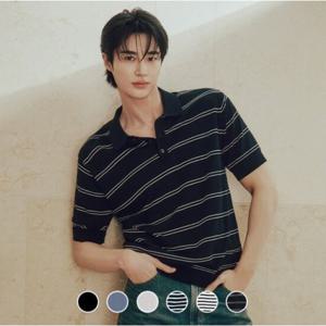 [지오다노]남자 여름 쿨 폴로넥 반팔 니트 스웨터 055531