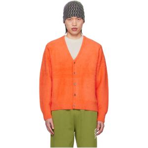스투시 가디건 오렌지 버튼 가디건 241353M200000