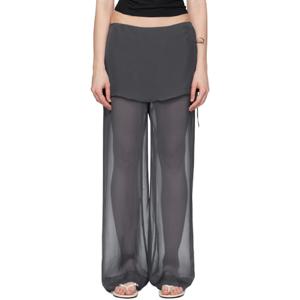 25 FW 팔로마울 여성 네이비 실크 아카이브 슬랙스 252648F087000