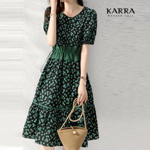 [카라]KARRA (77까지)그린셔링플레어원피스_A3F0945