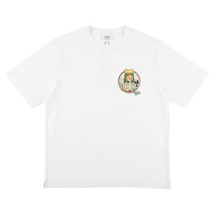 메종키츠네 NM00113KJ0118 P100 램블링 폭스 프린트 남성 반팔티