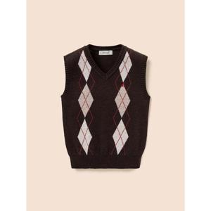 [25FW 10%][빈폴키즈] 아가일 베스트 - 브라운 (BI5951U01D)